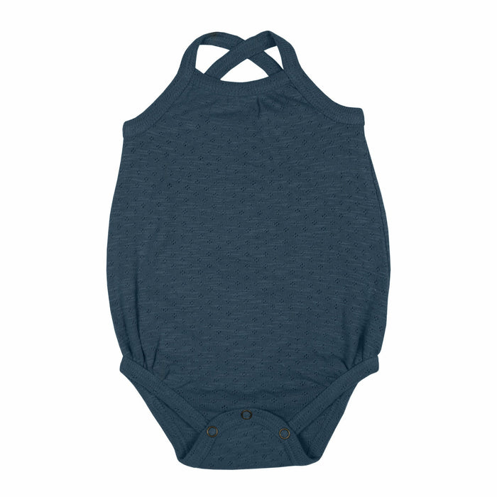 L'ovedbaby Pointelle Crossback Bodysuit-Simply Green Baby
