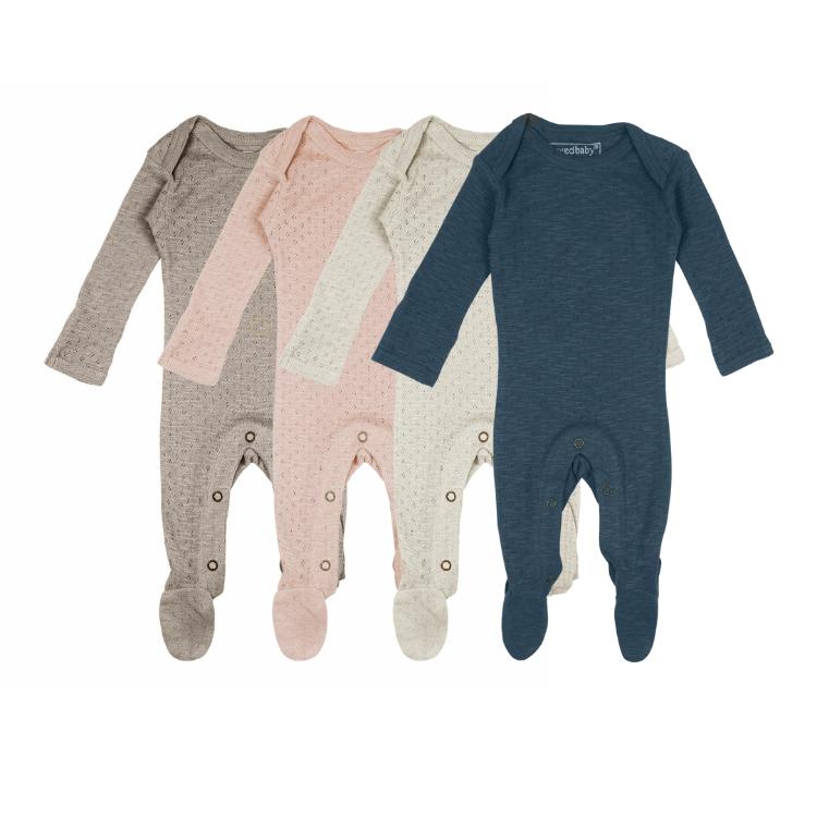 Baby pointelle snap footie