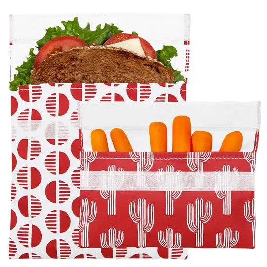 lunchskins Reusable Bag 2-Pack Bundle Set-Simply Green Baby