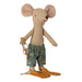 Maileg Beach Mice, Big Brother in Cabine de Plage-Simply Green Baby