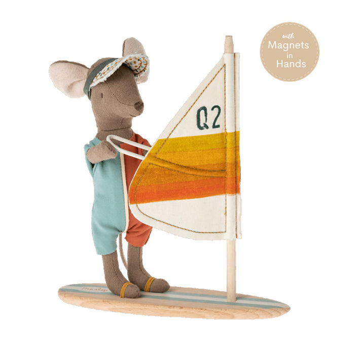 Maileg Beach Mice, Surfer Big Brother-Simply Green Baby