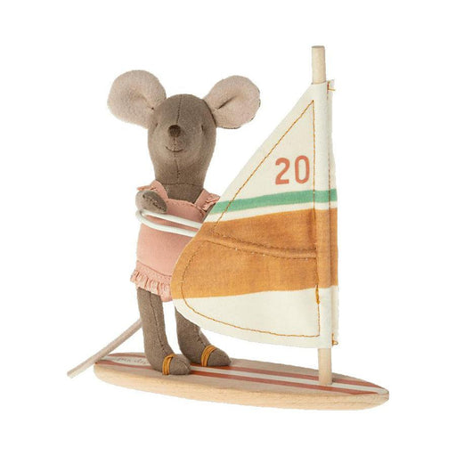 Maileg Beach Mice, Surfer Little Sister-Simply Green Baby
