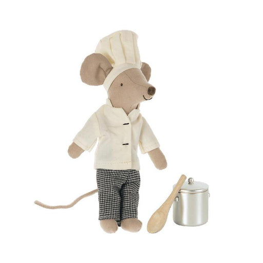 Maileg Chef Mouse with Soup Pot + Spoon-Simply Green Baby