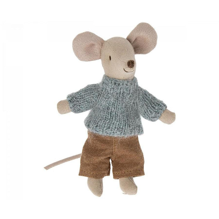 Maileg Clothes for Big Brother Mouse, Knitted Sweater + Pants-Simply Green Baby