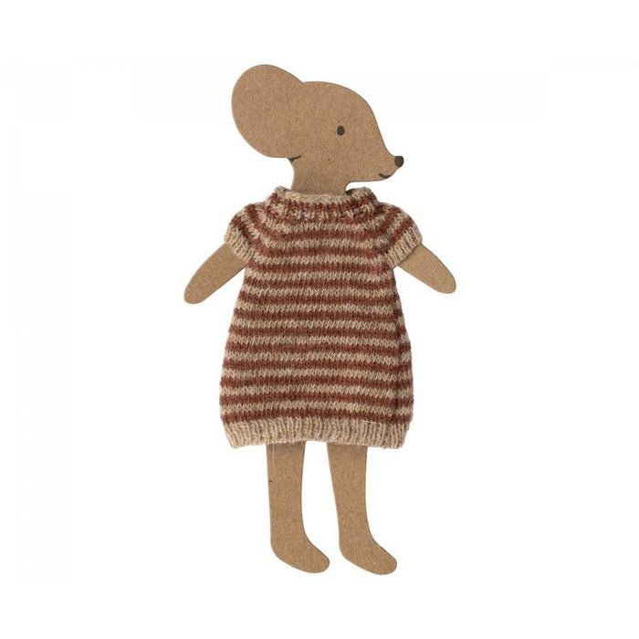 Maileg Clothes for Mum Mouse, Knitted Dress-Simply Green Baby
