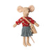 Maileg Clothes for Mum Mouse - Red Shirt + Cheese Bag-Simply Green Baby