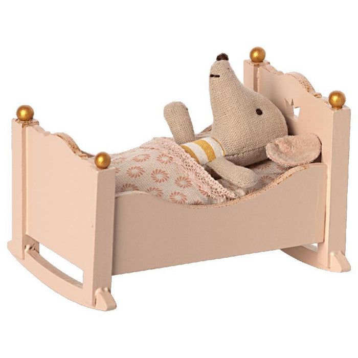 Maileg Cradle, Baby Mouse-Simply Green Baby