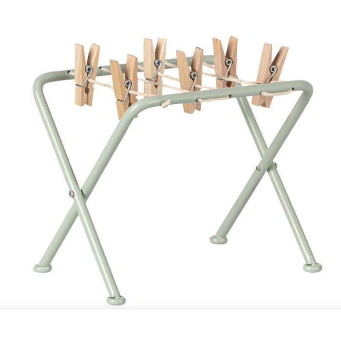 Maileg Drying Rack w. Pegs - Mint-Simply Green Baby