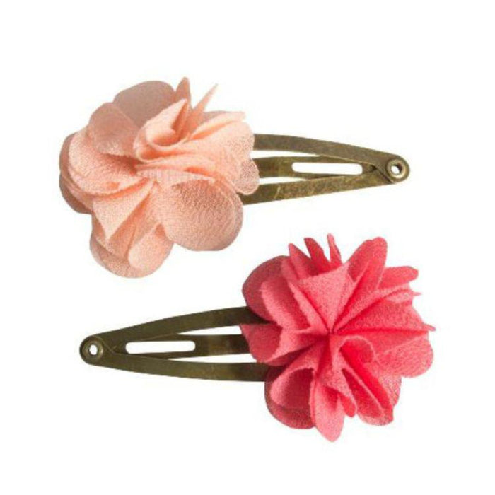 Maileg Hair Accessories - Fluff Flower Clips 2pcs-Simply Green Baby