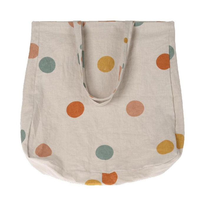 Maileg Linen Tote Bag, Multi Dots, Large-Simply Green Baby