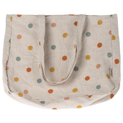 Maileg Linen Tote Bag, Multi Dots, Small-Simply Green Baby