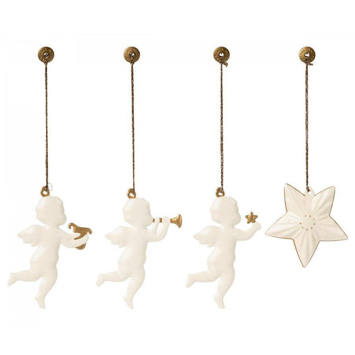 Maileg Metal Ornament Set, Holy Night-Simply Green Baby