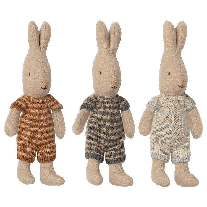 Maileg Micro Rabbit in Knitted Romper-Simply Green Baby