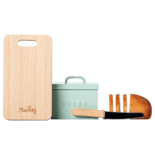 Maileg Miniature Bread Box w. Cutting Board + Knife-Simply Green Baby