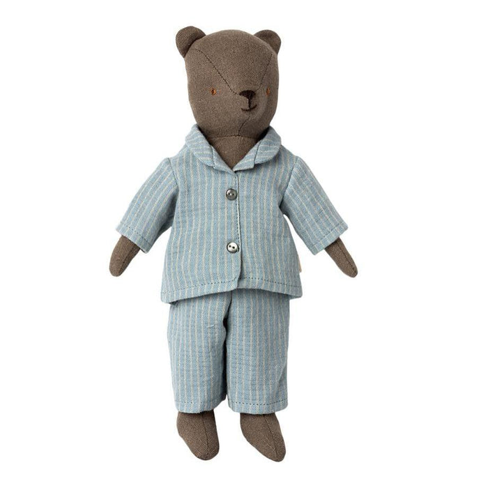 Maileg Pajamas for Teddy Dad, Blue-Simply Green Baby