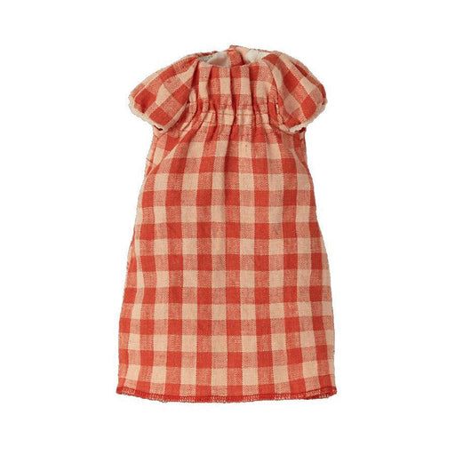 Maileg Plaid Dress, Size 3, Red-Simply Green Baby