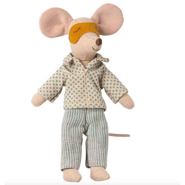 Maileg Pyjamas for Dad Mouse with Diamond Top-Simply Green Baby