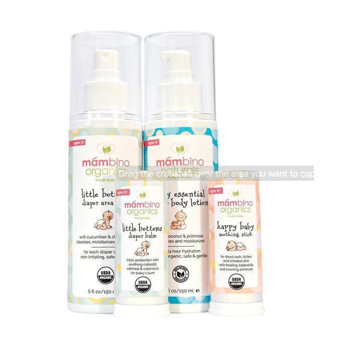 Mambino Organics Baby Arrival Essential Care Kit-Simply Green Baby