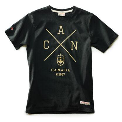 Men's Cross Canada T-Shirt, Black-Simply Green Baby