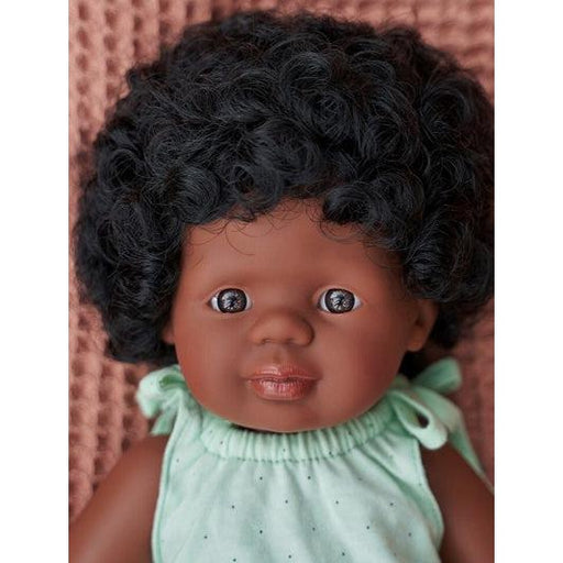 Miniland Baby Doll African-American Girl-Simply Green Baby
