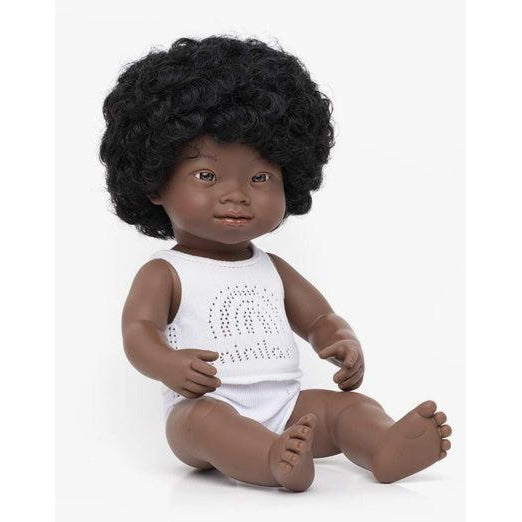 Miniland Baby Doll African Girl with Down Syndrome-Simply Green Baby