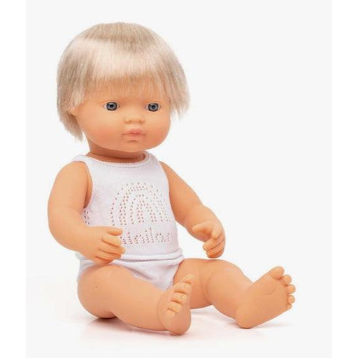 Miniland Baby Doll Blonde Boy-Simply Green Baby