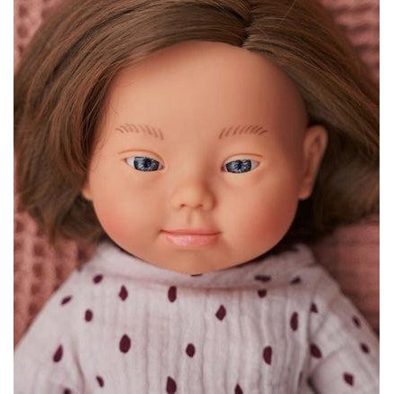Miniland Baby Doll Caucasian Girl with Down Syndrome-Simply Green Baby