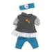 Miniland Baby Doll Clothes - Mild Weather Grey Set-Simply Green Baby