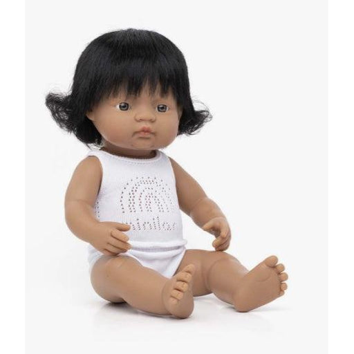 Miniland Baby Doll Hispanic Girl-Simply Green Baby