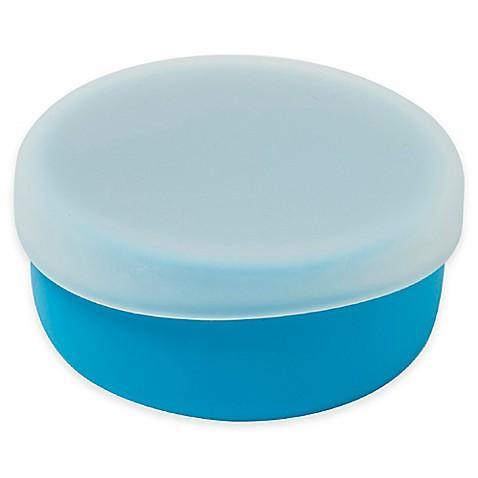 Modern Twist Silicone Bowl + Lid - Blue-Simply Green Baby