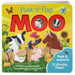 Moo Peek-A-Flap Board Book-Simply Green Baby