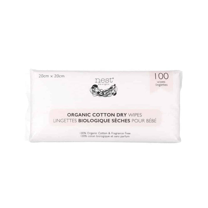 Nest Designs Organic Cotton Dry Baby Wipes-Simply Green Baby