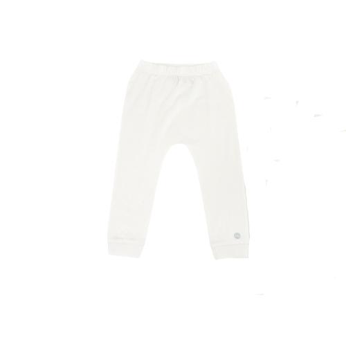 Nest Designs Organic Cotton Ribbed Harem Pants - White-Simply Green Baby