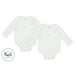 Nest Designs Organic Cotton Ribbed Kimono LS Onesie - White-Simply Green Baby