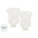 Nest Designs Organic Cotton Ribbed SS Onesie - White-Simply Green Baby