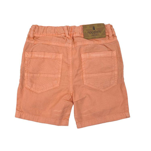 Noppies Classic Twill Shorts - Fluor Orange-Simply Green Baby