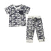 Noppies Short Sleeve Cotton Jersey Set, Navy-Simply Green Baby