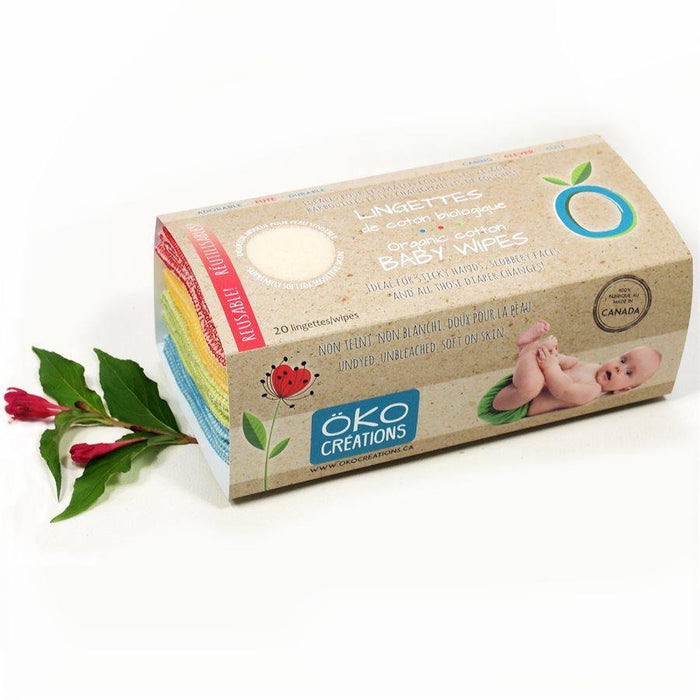 Oko Creation Organic Cotton Baby Wipes - 20 Pack-Simply Green Baby