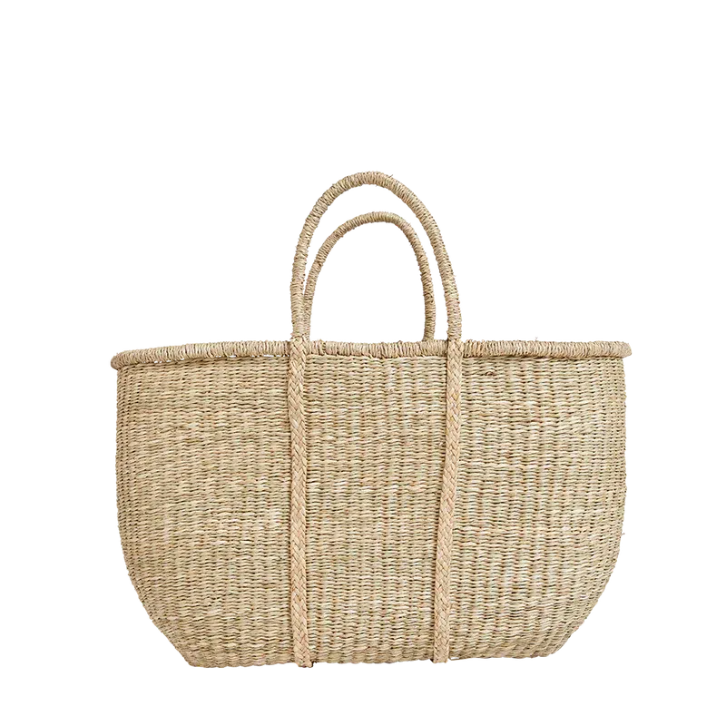 Olli Ella Caro Seagrass Market Bag-Simply Green Baby