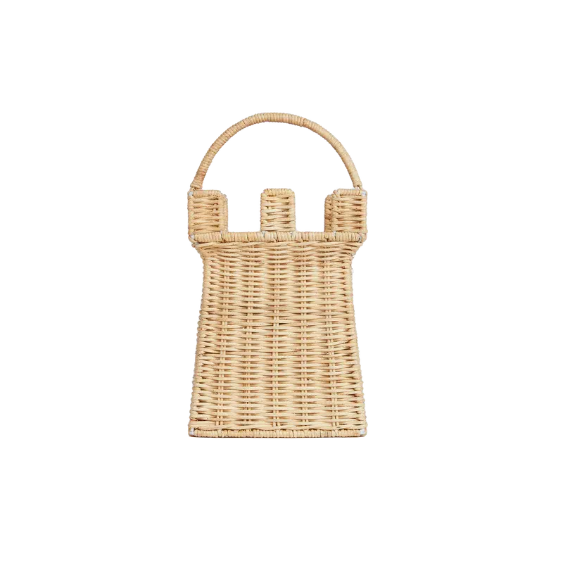 Olli Ella Rattan Castle Bag-Simply Green Baby