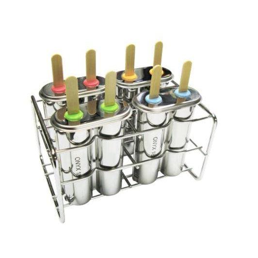 Onyx Stainless Steel Ice Pop Mold - Double Style-Simply Green Baby