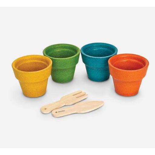 Plan Toys Flower Pot Set-Simply Green Baby