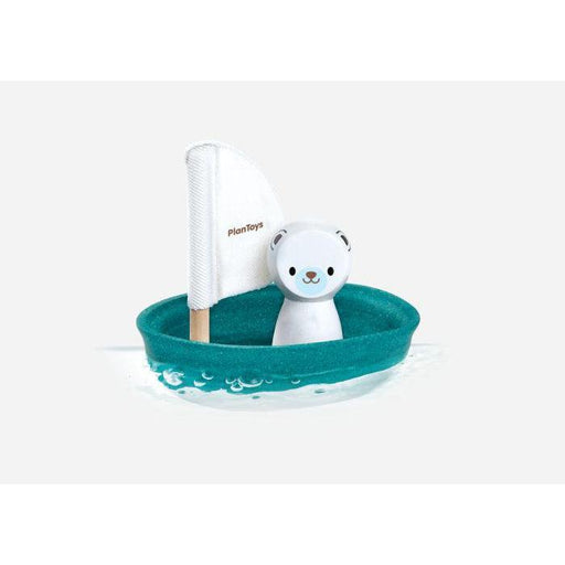 Plan Toys Sailing Boat - Polar Bear-Simply Green Baby
