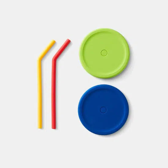 PlanetBox Silicone Straw + Lid Set-Simply Green Baby