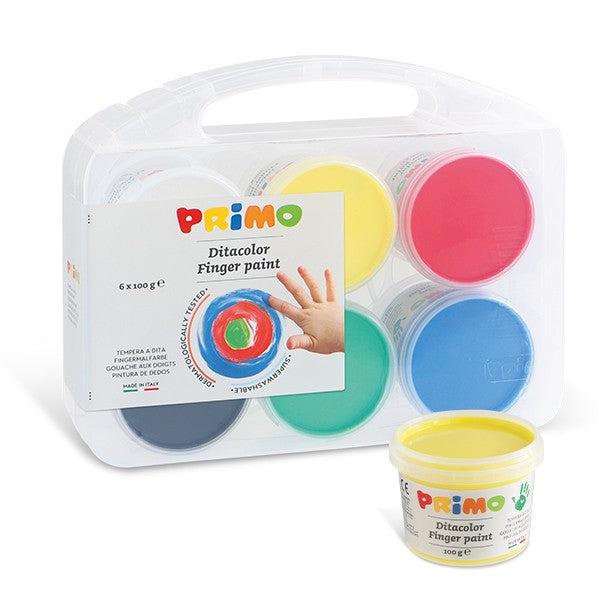 Primo Finger Paint, 6 Colours in Carry Case-Simply Green Baby