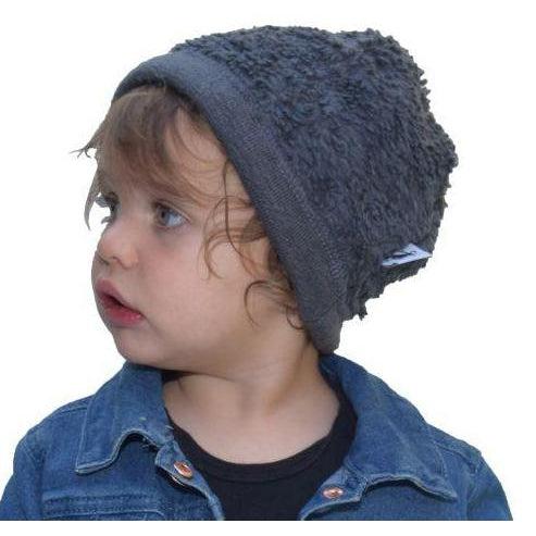 Puffin Gear Baby Organic Sherpa Beanie - Charcoal-Simply Green Baby