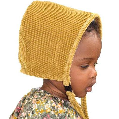 Puffin Gear Corduroy Fall Bonnet - Spice-Simply Green Baby