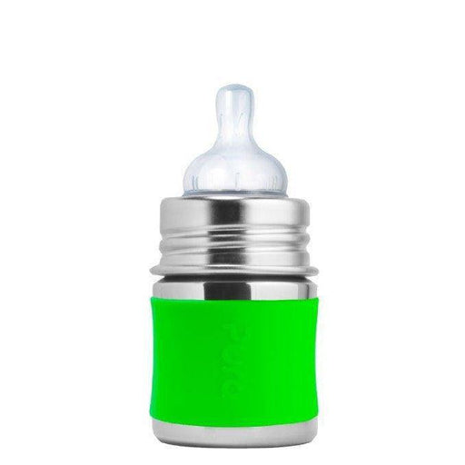 Pura Stainless 5oz Infant Bottle - Green w- Sleeve-Simply Green Baby