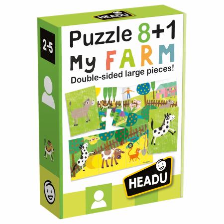Puzzle 8+1 My Farm-Simply Green Baby