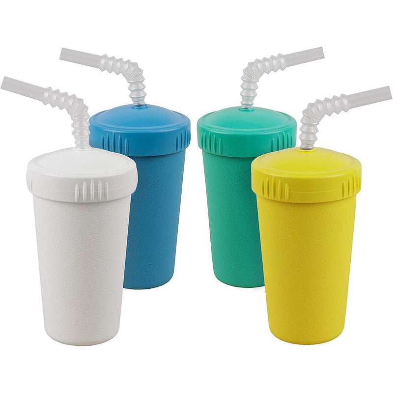 Re-Play Straw Cup with Lid + Straw-Simply Green Baby